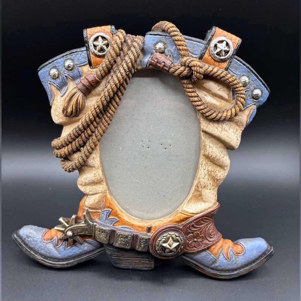 Rustic Western country style 4X6 resin picture frame